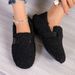 Women's Slip-On Winter Booties - Plush Faux Fur Lined House Shoes With Memory Foam (White/Brown/Black)_voghion.com