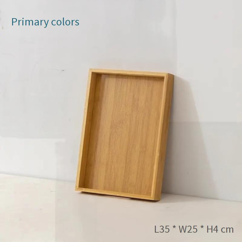 Rechthoekige serveerschaal van bamboehout - Multifunctioneel snackbord voor thee, barbecue en thuisgebruik_voghion.com