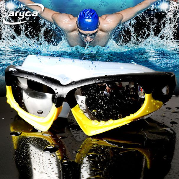 Nuovi occhiali da nuoto antiappannamento impermeabili con montatura grande, comodi, non stretti, per uomini e donne, regolabili e galvanizzati._voghion.com