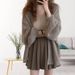 Oversized Knit Cardigan For Women - Soft V-Neck Long Sleeve Open Front Sweater Spring And Autumn Solid Color Long Sleeved Jacket_voghion.com