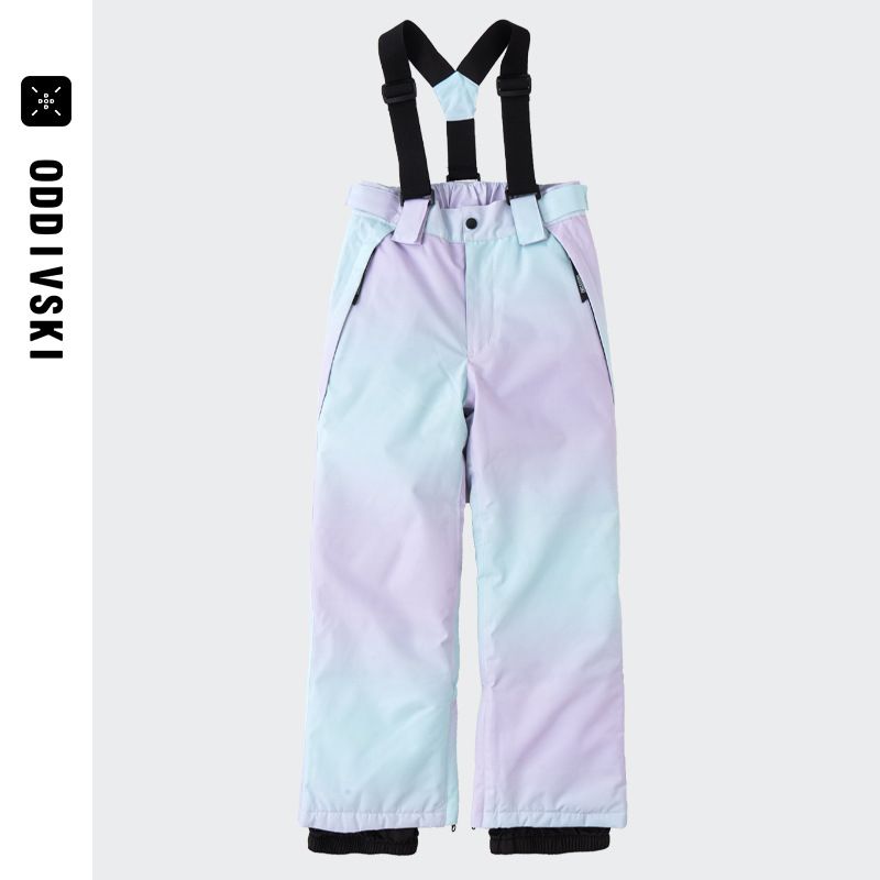 Calças de esqui profissionais para crianças grandes, grossas e à prova de neve, para meninos e meninas_voghion.com