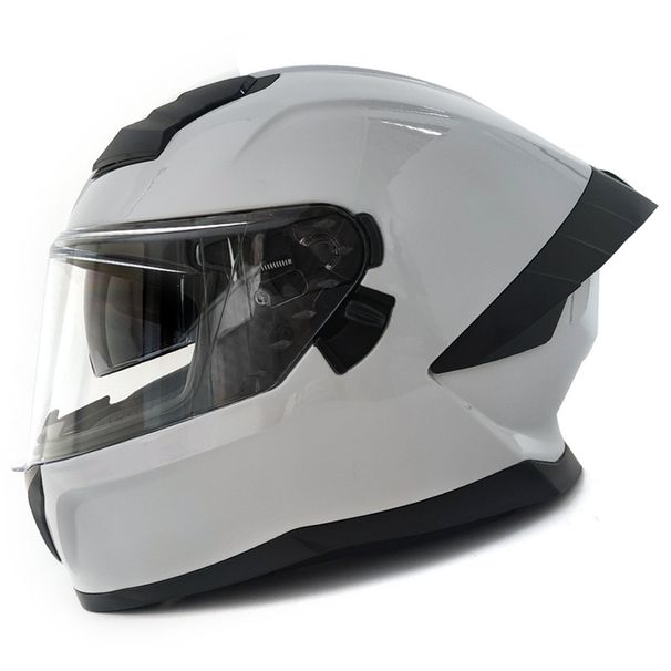 Certyfikowany kask motocyklowy z pełną twarzą, podwójnym wizjerem i Bluetooth – całoroczny kask motocyklowy ABS dla mężczyzn i kobiet_voghion.com