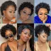 Short Curly Bob 13x4 Lace Front Wigs Brazilian Deep Wave Human Hair Pixie Cut Transparent Lace Wigs For Black Women_voghion.com