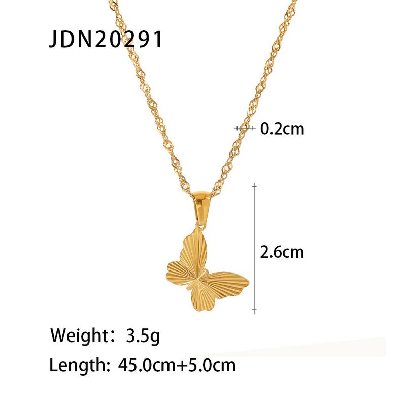 Collana con ciondolo a forma di farfalla in acciaio inossidabile in stile INS, confezione indipendente di nicchia_voghion.com