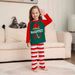 Christmas Santa hat alphabet stripes Christmas family suit printed home suit pajamas_voghion.com