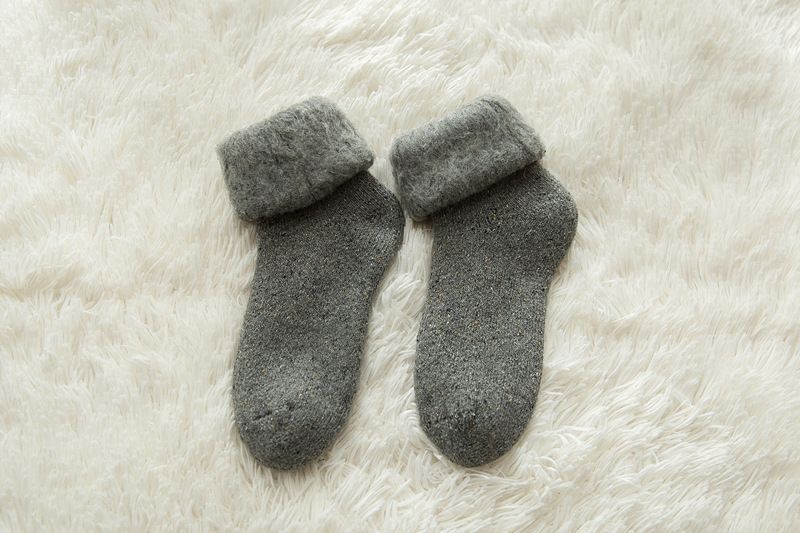Calcetines de esquí de lana para nieve, largos y cálidos, con forro polar grueso para mujer, para invierno_voghion.com