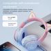 Wireless Bluetooth Headset Cat Ear Gaming Headphones Deep Bass Compatible_voghion.com