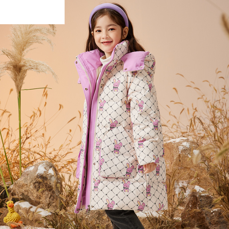 Children's Clothing Children's Long Down Jacket Boys And Girls Thick Fashion Hooded Coat Big Kids_voghion.com