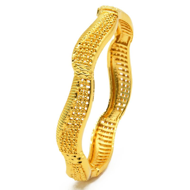 1 STK luksus Dubai gullfargearmbånd for kvinner, afrikansk indiske armbånd, sjarm, bryllup, etiopisk, arabisk, håndsmykker, festgaver_voghion.com