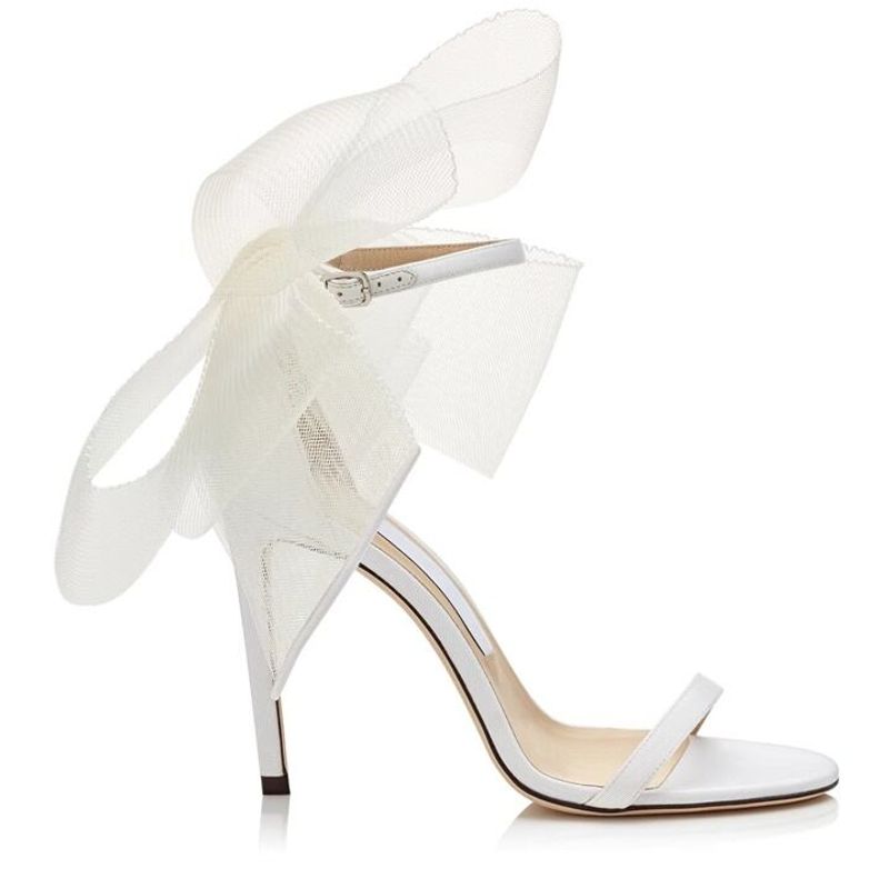 Ladies New Satin One-line Bow High Heels Sandals_voghion.com