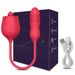 TLUDA Rose Toy Tongue Vibrator With G Spot Vibrator Vibrating Egg For Women Red_voghion.com
