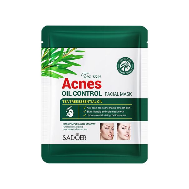 SADOER Tea Tree Acne And Oil Control Six-piece Skin Care Kit, Cleanser Gentle Cleansing Acne Removal Student Facial Cleanser_voghion.com