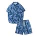 Camicia da uomo in stile hawaiano Plus Size Vacanza Casual Pantaloncini a maniche corte Camicia a fiori da spiaggia_voghion.com