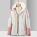 Outdoorjacke für Damen und Herren, neues 3-in-1-Set (0,05 kg), winddicht, wasserdicht, Skifahren, Bergsteigen_voghion.com