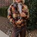 Shiying autunno inverno nuovo plaid stampato a maniche lunghe per le donne, giacca da donna con collo alto alla moda e versatile_voghion.com