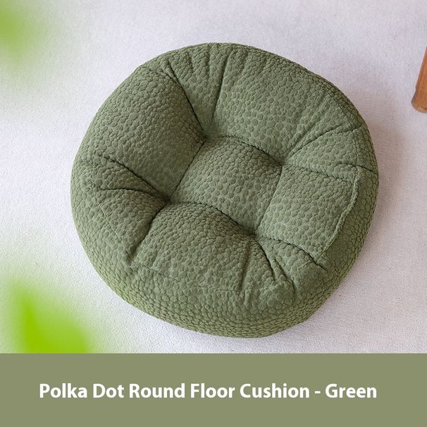 Cuscino da pavimento rotondo di alta qualità – Cuscino per seduta in tatami di poliestere traspirante con base antiscivolo (50 cm, imbottito in cotone PP, vari colori)_voghion.com