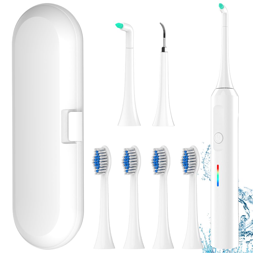 Rechargeable Electric Power Toothbrush - 6 Pcs Heads, 3 Modes And 2 Min Timer Smart Electric Toothbrushes, Compatible With Philips Sonicare Brush Head_voghion.com