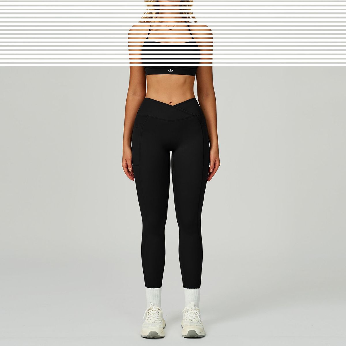 Set di pantaloncini e canottiere da corsa aderenti a vita alta per yoga, da donna, con schiena quasi invisibile, transfrontaliero_voghion.com