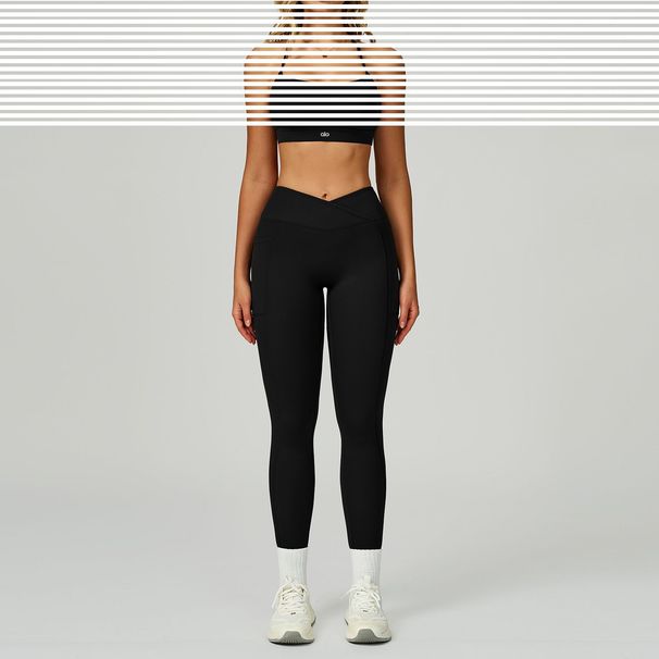 Set di pantaloncini e canottiere da corsa aderenti a vita alta per yoga, da donna, con schiena quasi invisibile, transfrontaliero_voghion.com