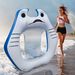 Inflatable Water Manta Ray Floating Chair Luminous U Shaped Sofa Back Recliner Floating Bed Floating Seat Ring Floating Row_voghion.com