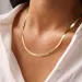 Collana girocollo unisex minimalista con catena a serpente, in acciaio inossidabile, a spina di pesce, color oro, regalo di moda per lei e per le donne._voghion.com