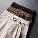 Sommer neue casual hosen textur twill licht reif stil business nicht-bügeln hosen drapieren mode neun-punkt hosen freies gürtel_voghion.com
