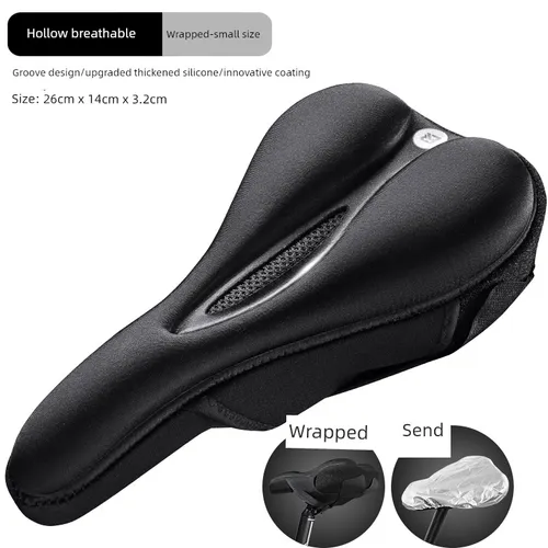 Rockbros Cykelkudde Mountainbikeöverdrag Rutigt Memory Foam Silikon Sadel Sleeve Mjuk Utrustning_voghion.com