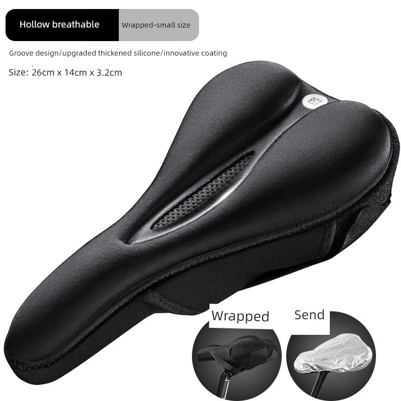Rockbros Bicycle Cushion Mountain Bike Cover Plaid Memory Foam Silikonowy pokrowiec na siodło Soft Equipment_voghion.com