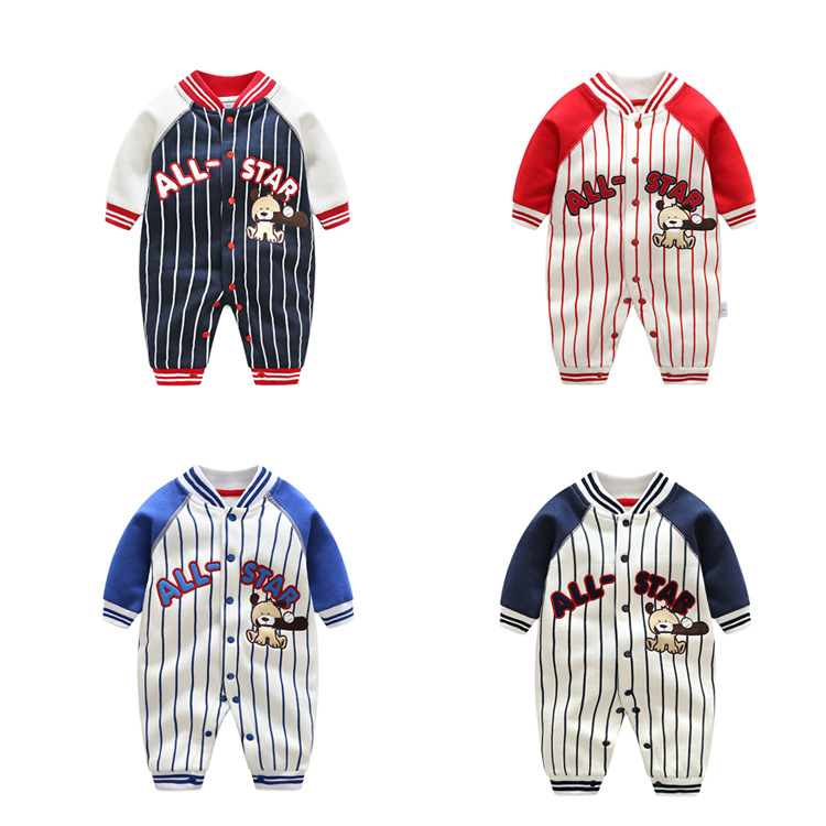 Children's onesie Autumn and winter warm baby long-sleeved clothes for men and women autumn and winter hoodie newborn outing clothes_voghion.com