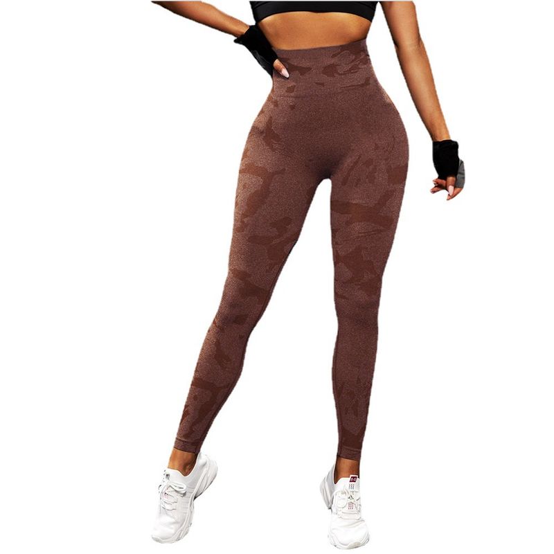 Women's yoga pants high waist hip tights sports fitness trend quick dry camouflage pattern sports pants_voghion.com