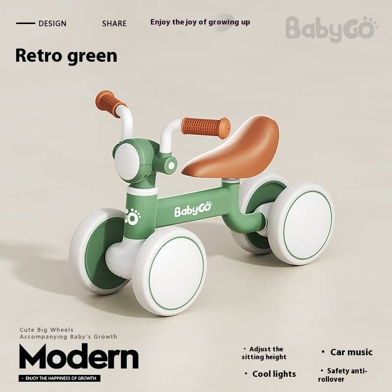 Børnebalancevogn 1-3 år gammel glidecykel Baby rollator Baby fodløs rutsjebane_voghion.com