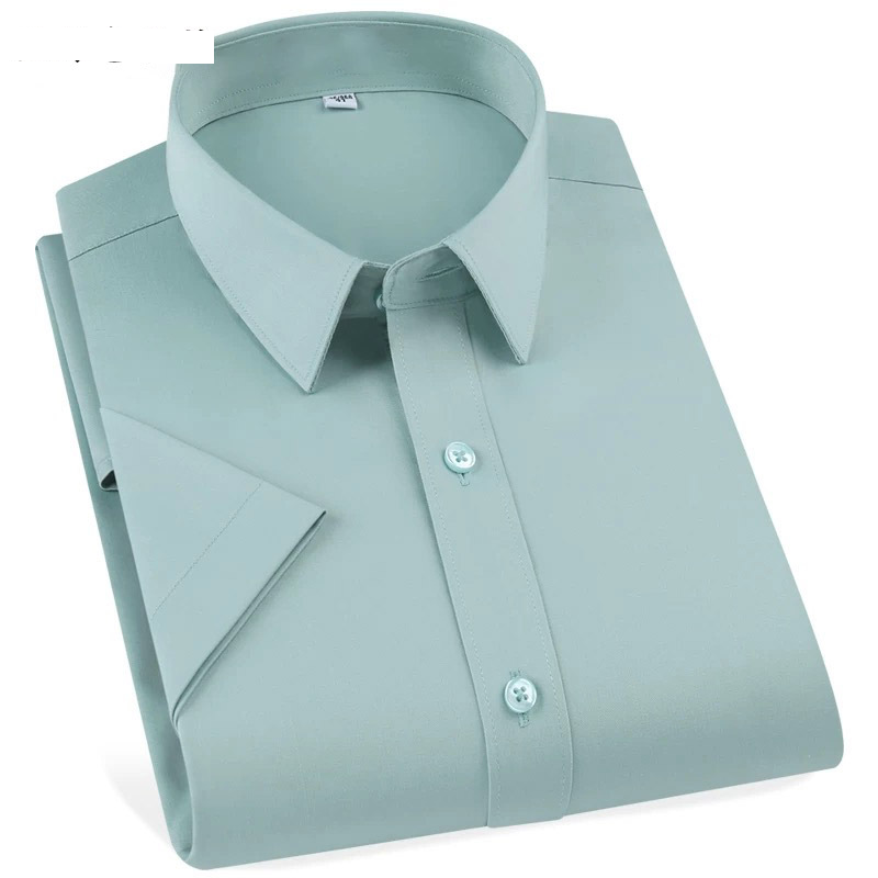 Men's Clothing Four Sided Stretch Shirt Long Sleeved Workwear Business Casual White Shirt_voghion.com