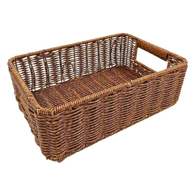 Premium Woven Storage Basket With Metal Frame - Handmade Organizer For Home, Books & Daily Essentials_voghion.com