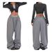 Damen-Streetdance-Jogginghose – Hochgeschnittene, gerade geschnittene Jogginghose aus weichem, dehnbarem Polyester (verschiedene Farben)_voghion.com