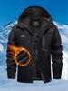 Single Item Men'S Warm Snow Skiing Features A Chest Pocket, Adjustable Cuffs, Zippered Pockets, Suitable For Skiing,_voghion.com
