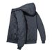 Giacca invernale con cappuccio da uomo foderata in pile - Cappotto ampio e spesso con fodera in sherpa per climi estremamente freddi (nero/grigio, disponibile in taglie forti)_voghion.com