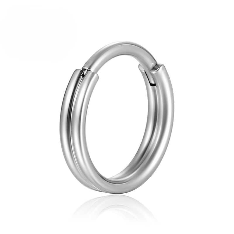 F136 Piercing al setto in titanio Zircone CZ Anelli per il naso Cartilagine Segmento incernierato Trago Orecchini Clicker Sexy Donne Elica Gioielli per il corpo all'ingrosso_voghion.com