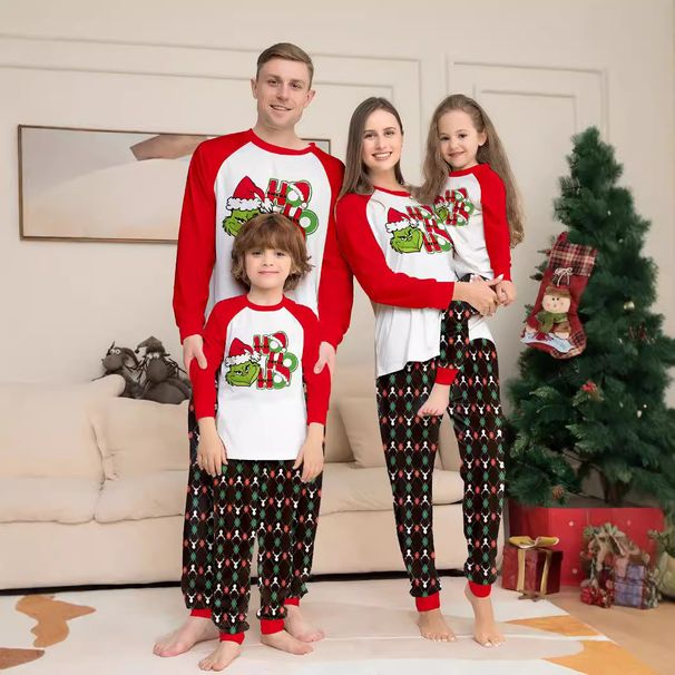 Grinch Christmas Family Pajama Set - Matching Holiday Sleepwear For Adults, Kids & Pets (S-4XL, Milk Silk Fabric, Soft & Breathable)_voghion.com