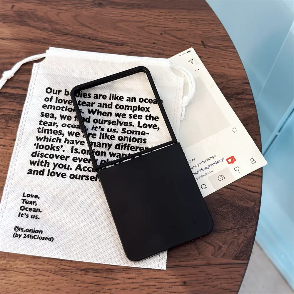 Ultra Thin Transparent Sanding Phone Case For Samsung Galaxy Z Flip 7 FE 6 5 4 3 Flip7 Flip6 Flip5 5G Protective Hard_voghion.com