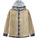 Flannel Shirt Jacket Men's Wool Hoodie Sherpa Lining Plaid Button-Down Sweatshirt For Fall/Winter_voghion.com