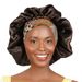 African wide brimmed soft elastic printed sleeping cap satin Bonnet dome beauty hair care cap shower cap_voghion.com