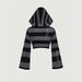 Women's Striped Knitted Hooded Sweater_voghion.com