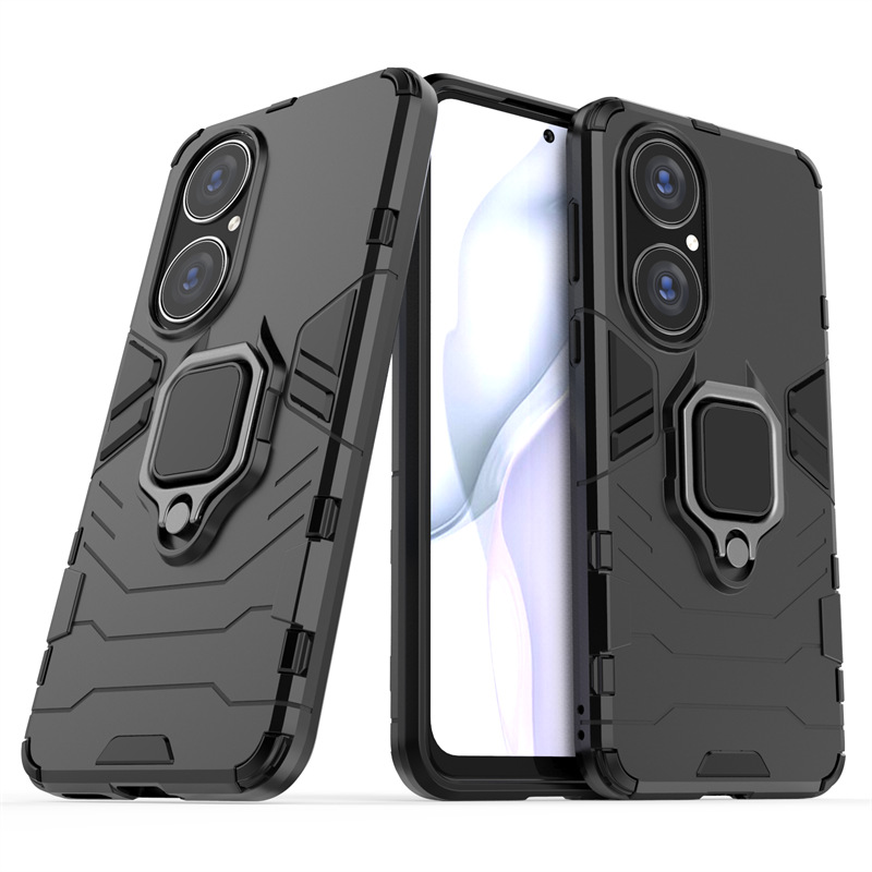 Põrutuskindel Armor Kickstand telefoniümbris Huawei P50 Pro P30 P40 Lite E P30 Pro P Smart Pro 2021 Z S sõrmesõrmuse hoidja jaoks _voghion.com