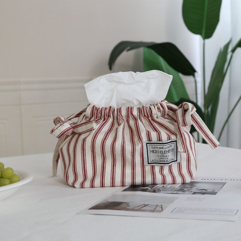 Nordic INS Cotton Yellow Embroidery Paper Napkin Bag Light Luxury Home Fabric 3D Drawing Box Paper Napkin Drawing Cross border Hot Sales_voghion.com