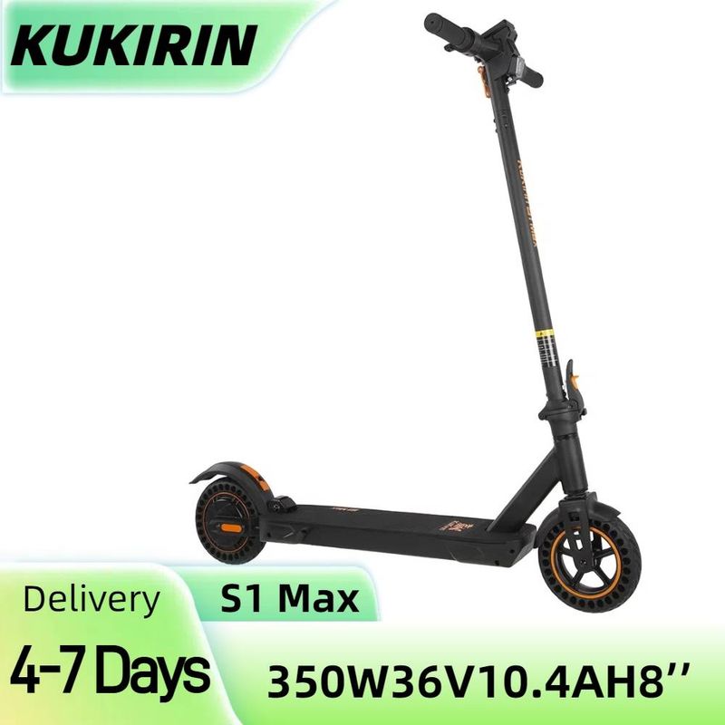 Kukirin S1 Max Scooter Elétrica Pneus 8" Motor 350W Bateria 36V 10.4Ah_voghion.com