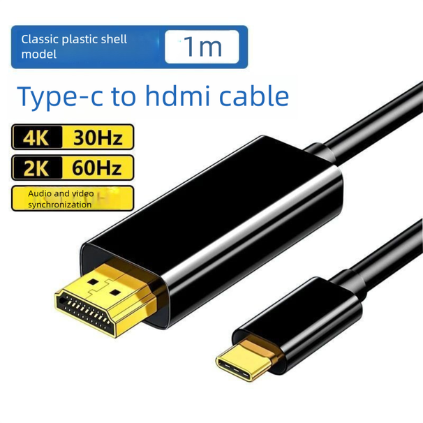 Type-C To HDMI Casting 4K HD Mobile Phone Computer TV Same Screen Conversion Cable For Monitor Projector_voghion.com