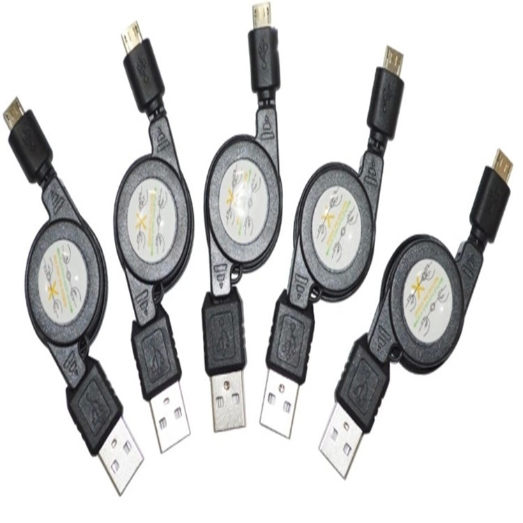 [] Android MicroUSB Interface Data Cable, Stretchable Shrink Charging Cable Creative Gift_voghion.com