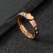 Fashionable Stainless Ring With A Sense Of Luxury, Simple And Three-dimensional Welding, Heart-shaped Diamond Inlaid_voghion.com