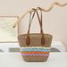Women's Handheld Basket Straw Beach 2025 Spring New Large Capacity Tote Travel Casual Bag_voghion.com