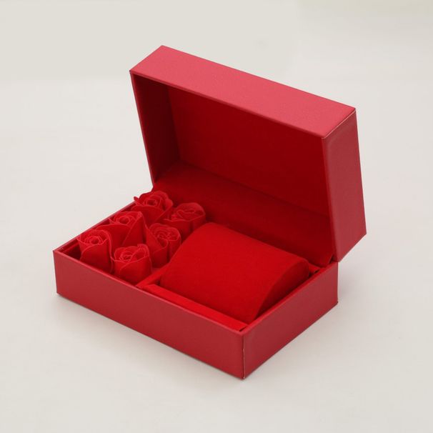 Watch Box Pu Clamshell Rose presentask för män och kvinnor Alla hjärtans dag presentförvaring och förpackning Watch box set_voghion.com
